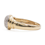 Anello vintage in oro giallo 14k e diamanti (0,08ctw)