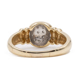 Anello vintage in oro giallo 14k e diamanti (0,08ctw)