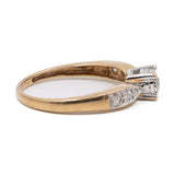Anello vintage in oro giallo 9k con diamanti (0,15ctw)