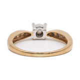 Anello vintage in oro giallo 9k con diamanti (0,15ctw)