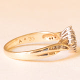 Anello in oro giallo e bianco 9K con diamanti (0.26ctw ca.), anni ‘70