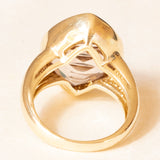 Anello da cocktail vintage in oro giallo 14K con morganite (10ct ca.), anni ‘70/‘80