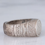 Anello medievale in argento con incisioni, XIII/XV secolo d.C.