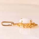 Ciondolo vintage in oro giallo 9K con opale (0.50ct ca.)