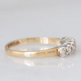 Veretta vintage in oro giallo 9K con diamanti di taglio brillante (0.20ctw ca.), anno 1989