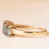 Veretta vintage in oro giallo 9K con topazi mistici (2ctw ca.), anni ‘90/anni ‘2000