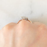 Trilogy antico in oro giallo 9K e platino con diamanti (0.10ctw ca.), anni ‘10/‘20