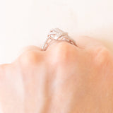 Anello vintage in oro bianco 9K con diamanti (0.25ctw ca.), anno 2009