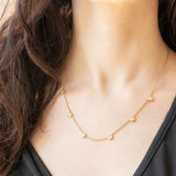 Collier vintage in oro giallo 18K con diamanti di taglio brillante (1ctw ca.), anni ‘70