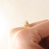 Anello vintage in oro giallo 9K con opali