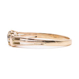 Anello antico in oro giallo 14k con diamante di taglio antico di 0,25ct