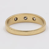 Anello vintage trilogy in oro giallo 14k con diamanti (0.25ct) , anni '70