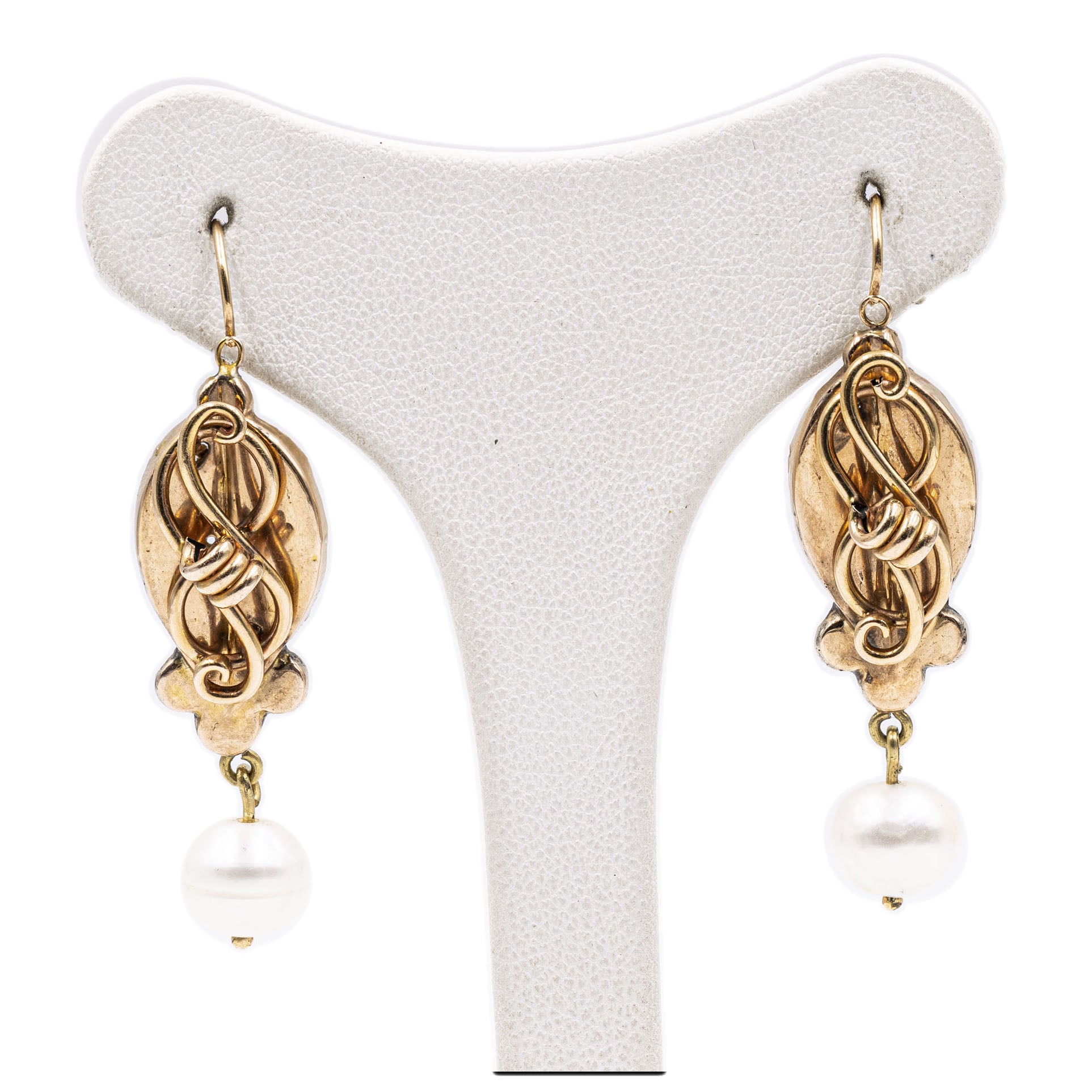 Diamante Crescent Orecchini IN 14K Oro Giallo (3/8 Ct. Tw Diamante Crescent Orecchini IN 14K Oro Giallo (3/8 Ct. Tw