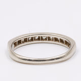 Anello vintage a riviera in oro bianco 18k con diamanti (0.22ctw), anni '60