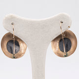 Orecchini antichi in oro giallo 14K con micromosaico raffigurante un cane, fine '800