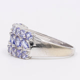 Anello in oro bianco 9k con tanzaniti (1,20ctw), Birmingham 2006