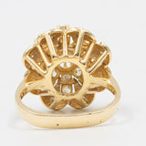 Anello vintage in oro giallo 18k con diamanti (0.50ctw), anni '70