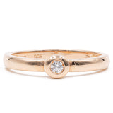 Anello solitario in oro giallo 14k con diamante (0.05ct)