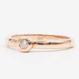 Anello solitario in oro giallo 14k con diamante (0.05ct)