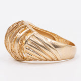 Anello vintage in oro 14k a cestino, anni '70