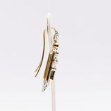 Orecchini vintage in oro giallo 18k con smeraldi (1,60ctw) e diamanti (0,60ctw), anni '60