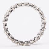 Anello eternity in oro bianco 18k con diamanti taglio marquise (1,40ctw)