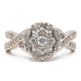 Anello in oro bianco 9k con diamanti (0,35ctw)