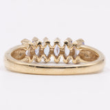Anello vintage in oro giallo 9K con tanzaniti di taglio marquise (0.30ctw ca.)