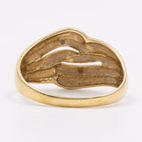 Anello vintage in oro giallo 18k e diamanti, anni '70