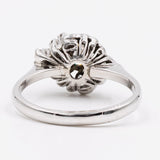 Anello vintage in oro bianco 18k con diamanti (0,53ctw), anni '60