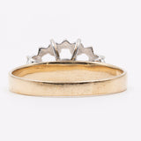 Anello in oro giallo e bianco 9k con diamanti