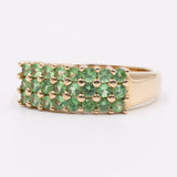Anello vintage in oro giallo 14k con peridoti (0,94ctw)