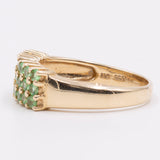 Anello vintage in oro giallo 14k con peridoti (0,94ctw)