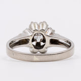 Anello vintage in oro bianco 14k e diamanti (0,26ctw), anni '60