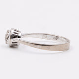 Anello vintage in oro bianco 14k con diamanti (0,07ctw), anni '60