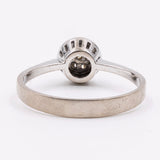 Anello vintage in oro bianco 14k con diamanti (0,07ctw), anni '60