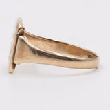 Anello vintage a sigillo in oro giallo 9k, 1930