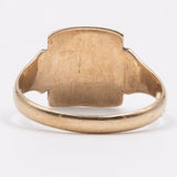 Anello vintage a sigillo in oro giallo 9k, 1930