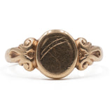 Anello a sigillo in oro giallo 9k, 1974