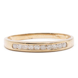 Anello vintage a veretta in oro giallo 9k con diamanti (0,10ctw)