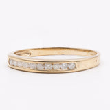 Anello vintage a veretta in oro giallo 9k con diamanti (0,10ctw)