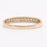 Anello vintage a veretta in oro giallo 9k con diamanti (0,10ctw)