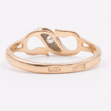 Anello vintage in oro giallo 14k CON PIETRA IMITAZIONE DI DIAMANTE
