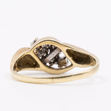 Anello vintage in oro giallo 14k con diamanti (0,28ctw), anni '70