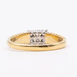 Anello vintage in oro giallo 18K con diamanti di taglio brillante (0.30ctw ca.), anni '70