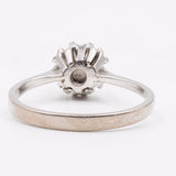 Solitario vintage in oro bianco 14k con diamante (0,25ct)