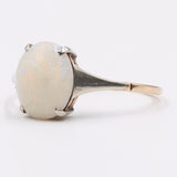 ANELLO ART DÉCO IN ORO GIALLO E BIANCO 9K CON OPALE (1.40CT CA.), ANNI ‘30