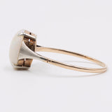 ANELLO ART DÉCO IN ORO GIALLO E BIANCO 9K CON OPALE (1.40CT CA.), ANNI ‘30