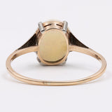 ANELLO ART DÉCO IN ORO GIALLO E BIANCO 9K CON OPALE (1.40CT CA.), ANNI ‘30