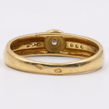 Anello vintage in oro giallo 18k con diamanti (0,13ctw), anni '80